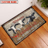 Uni Holstein Custom Name - Home To Where The Herd Is FarmHouse Doormat