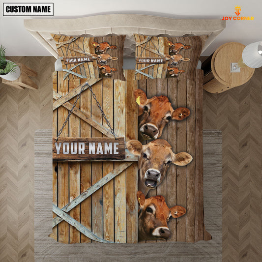 Uni Happy Farm Jersey Wooden Door Bedding Set