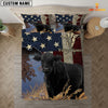 Uni Black Angus America Customized Name 3D Bedding Set