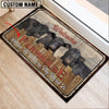 Uni Black Sim Angus Personalized - Welcome  Doormat