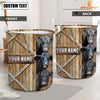 Uni Black Angus Barn Custom Name Laundry Basket