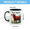 Uni Red Angus Personalized Name Two Tone Mug