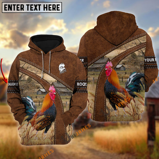 Uni Rooster Custom Name On Sleeve 3D Hoodie