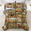 Uni All Season Quilt 3-Piece Set Heritage Hens & Pumpkins