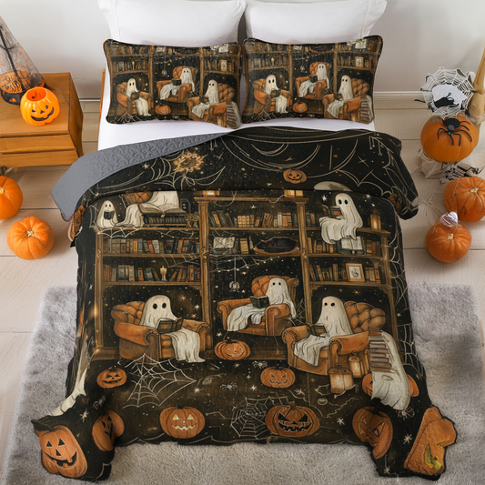 Uni All Season Quilt 3-Piece Set Halloween Book Club