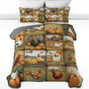 Uni All Season Quilt 3-Piece Set Heritage Hens & Pumpkins