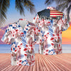 Unique United States Flag Hawaiian Theme For Rabbit Lovers All 3D Printed Hawaiian shirt