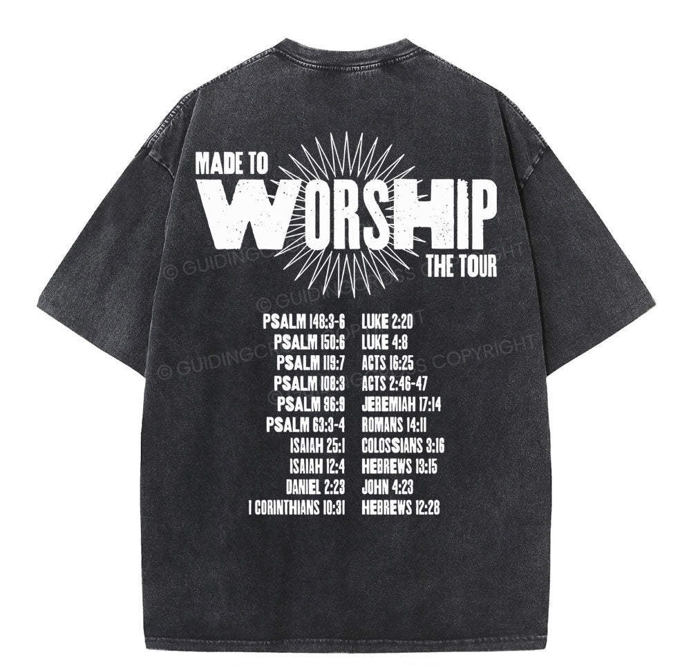 Made To Worship Christian Washed TShirt  
