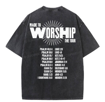 Made To Worship Christian Washed TShirt  