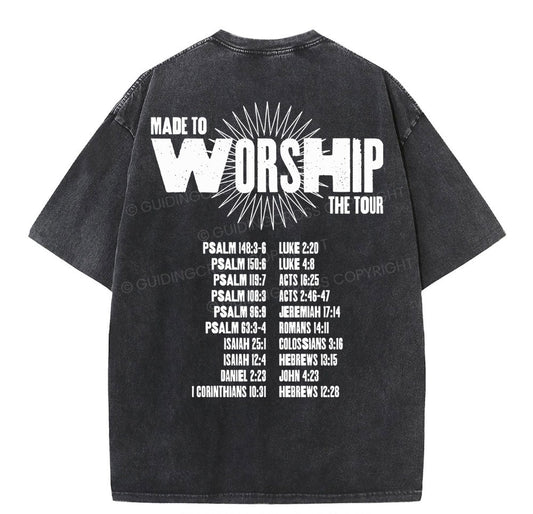 Made To Worship Christian Washed TShirt  