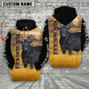 Uni Personalized Name Maine Anjou Black On The Farm All Over Printed 3D Hoodie