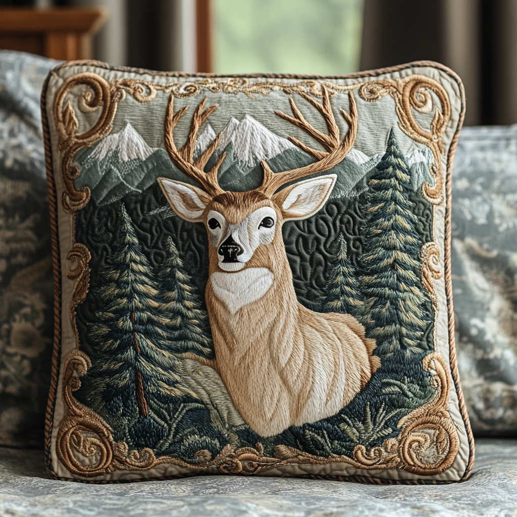 Majestic Buck Quilted Pillow Case NCU0DV5379