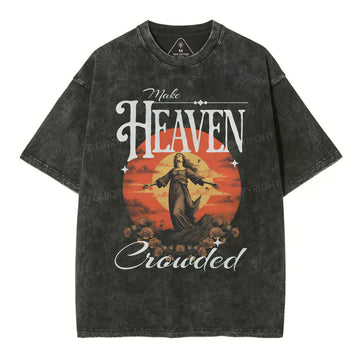 Make Heaven Christian Washed TShirt  