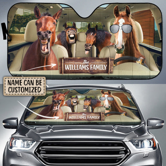 Uni Personalized Driving HORSES All Over Printed 3D Sun Shade