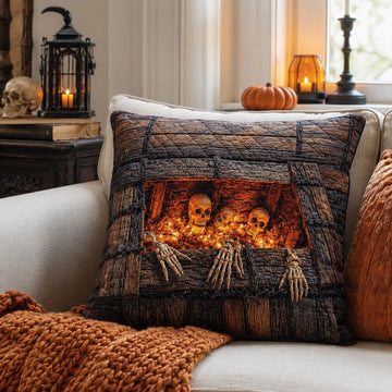 Midnight Cemetery Gate Quilted Pillow Case NCU0PT11885