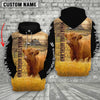 Uni Personalized Name Miniature Highland On The Farm All Over Printed 3D Hoodie