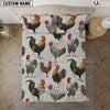 Uni Chicken Paper Pattern Custom Name Bedding Set