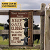 uni Customized Name BLACK ANGUS CATTLE LOVERS KEEP GATE CLOSED All Printed 3D Metal Sign