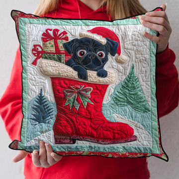 Pug In Boot Quilted Pillow Case NCU0XD455