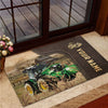 Uni Tractor Custom Name Leather Pattern Doormat