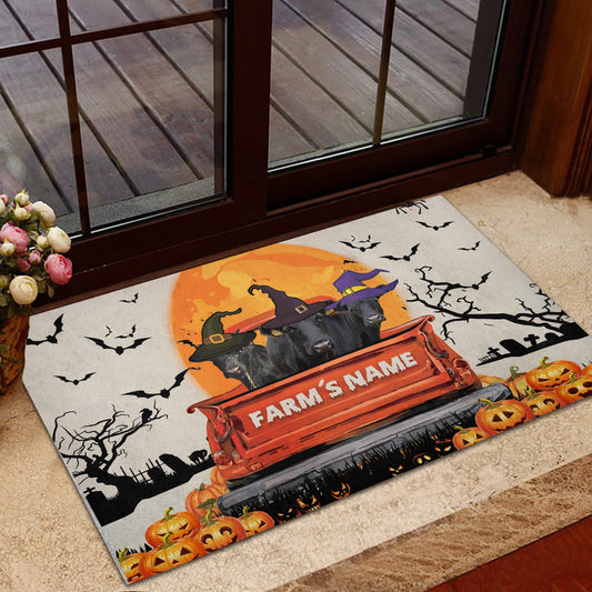 Uni Dexter Custom Farm Name Halloween Doormat