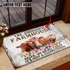 Uni Beefmaster Relax Cattle Farm Personalized Name Doormat