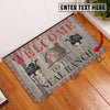 Uni Holstein Welcome To The Farmhouse Custom Name Doormat