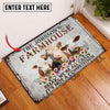 Uni Hereford Relax Cattle Farm Personalized Name Doormat