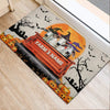 Uni Brahman Custom Farm Name Halloween Doormat