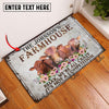Uni Beefmaster Relax Cattle Farm Personalized Name Doormat