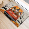 Uni Simmental Custom Farm Name Halloween Doormat