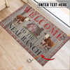 Uni Hereford Welcome To The Farmhouse Custom Name Doormat