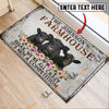 Uni Belted Galloway Relax Cattle Farm Personalized Name Doormat