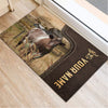 Uni Shorthorn Custom Name Leather Pattern Doormat