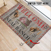 Uni Jersey Welcome To The Farmhouse Custom Name Doormat