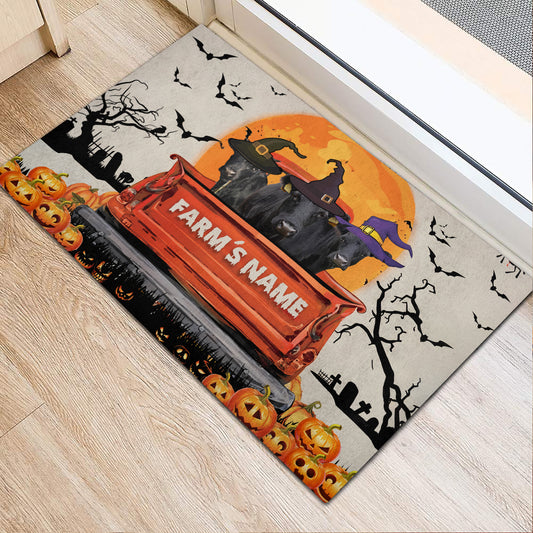Uni Dexter Custom Farm Name Halloween Doormat