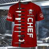 CHEF - Personalized Name 3D Red 01 All Over Printed Shirt