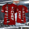 CHEF - Personalized Name 3D Red 01 All Over Printed Shirt