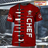 CHEF - Personalized Name 3D Red 01 All Over Printed Shirt