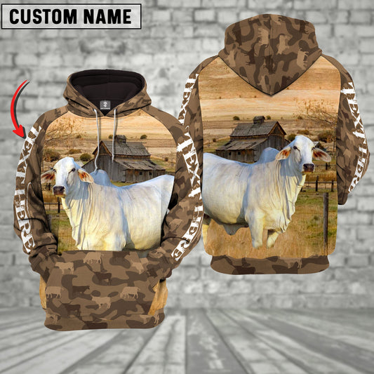 Uni Brahman Cattle Farming Personalized 3D Hoodie