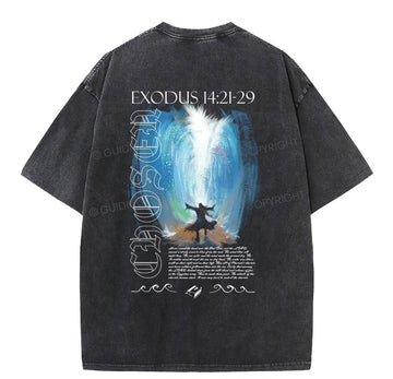 Moses Parting Sea Washed TShirt  