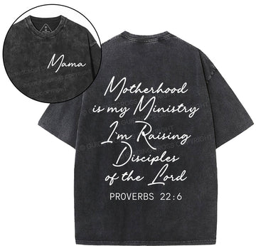Motherhood Is My Mimidtry Christian Washed T-Shirt Sale - GuidingCross