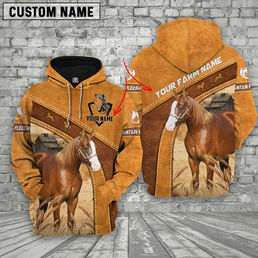 Uni Mountain Pleasure Horse Custom Name Race Hoodie