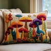 Mushroom Garden Quilted Bedding Pillow Case NCU0DK11037