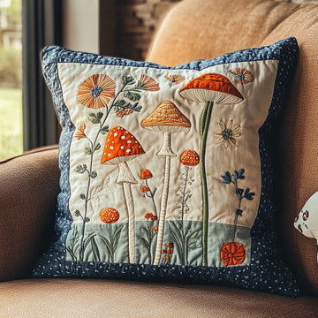 Mushroom Grove Quilted Pillow Case NCU0PT7175