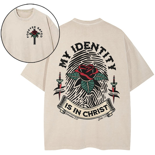 My Identity Christian Washed T-Shirt Sale - GuidingCross