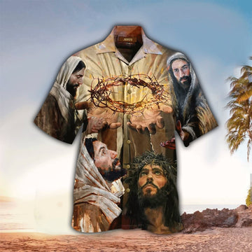 UniJames My King Wore This Crown Jesus Hawaiian Shirt - Christian Hawaiian Shirts For Men & Women