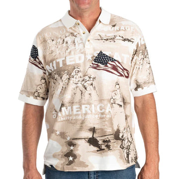 UniJames Men's Norman Flag Historic Cotton Polo Shirt
