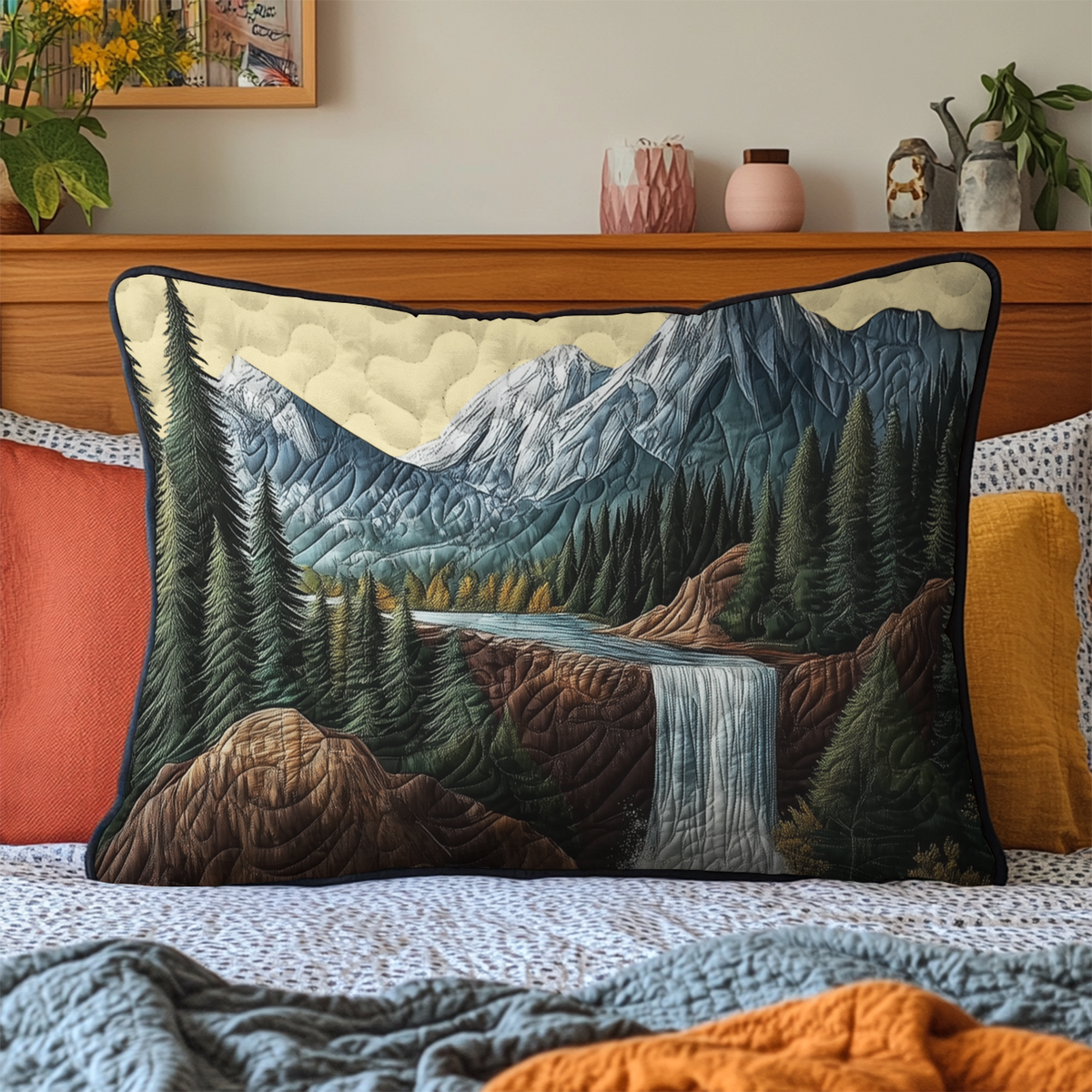 Nature Rest Quilted Bedding Pillow Case NCU0VL2350