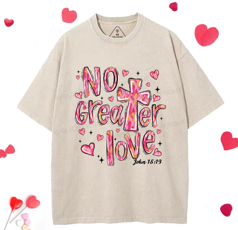 No Greater Love Christian Washed TShirt  